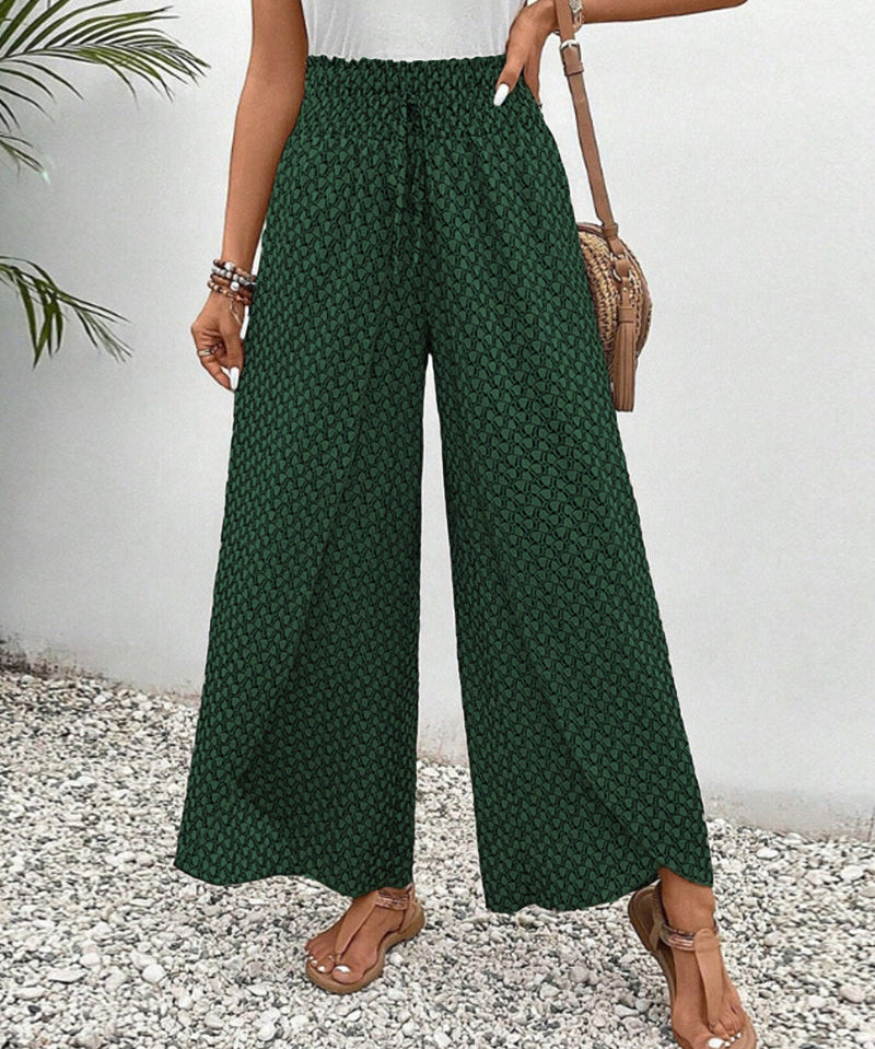 Stilvolle Damen Sommerhose mit Hoher Taille und modernem Geometrischem Druck