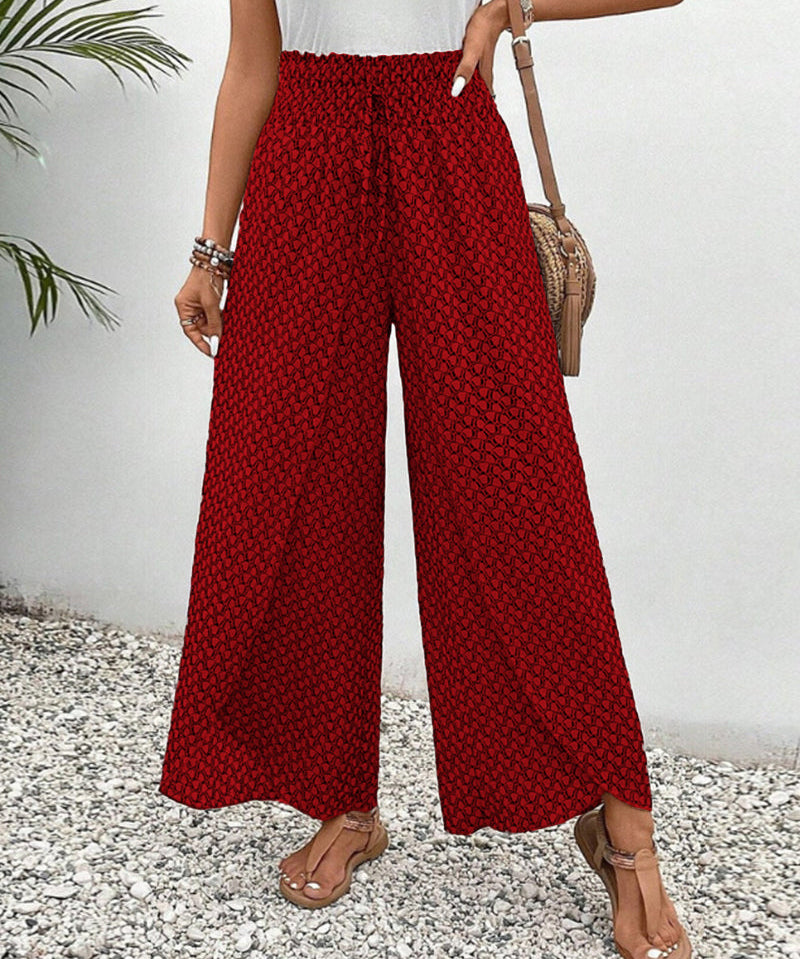 Stilvolle Damen Sommerhose mit Hoher Taille und modernem Geometrischem Druck