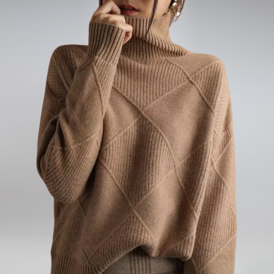 Kuscheliger Kaschmir Damen Rollkragenpullover