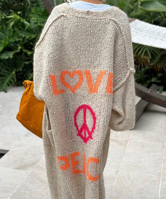 PEACE MODISCHE STRICKJACKE