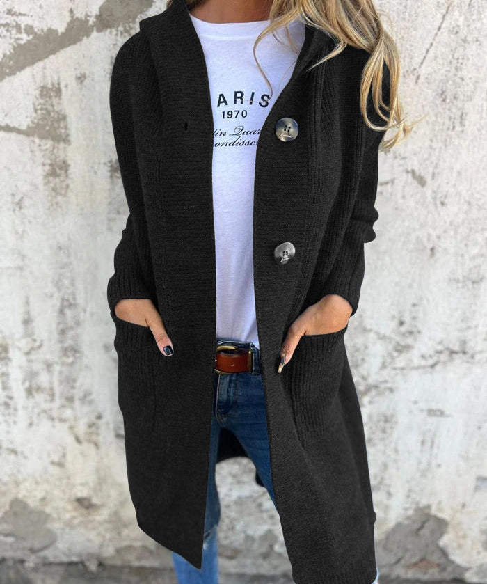 Stilvolle lange Strickjacke für einen eleganten Look