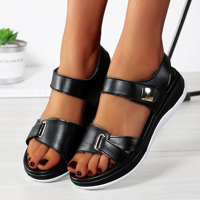 Damenverstellbare orthopädische Sandalen mit gepolsterter Fußbett