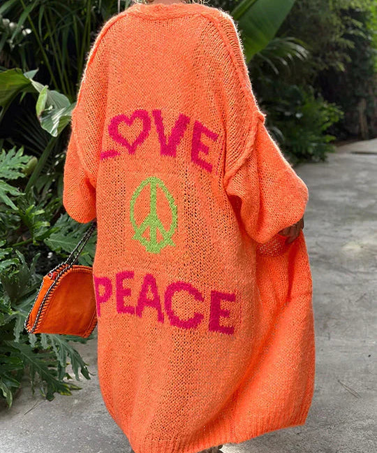 PEACE MODISCHE STRICKJACKE