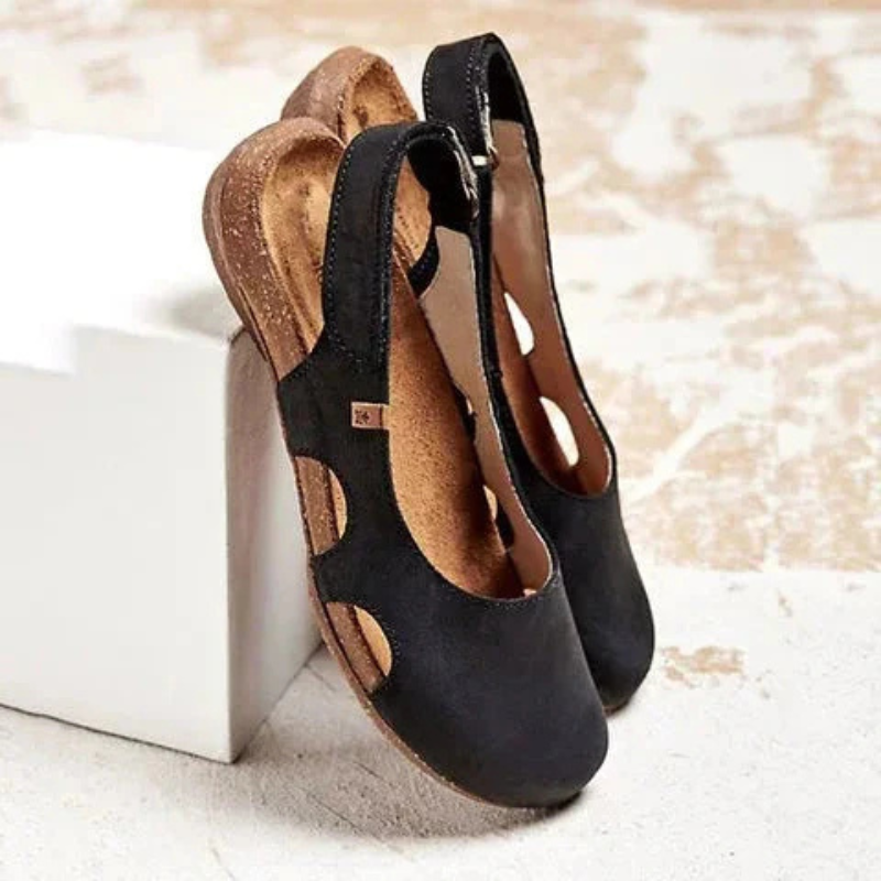 Komfortable Damen geschlossene Sandalen mit orthopädischer Unterstützung