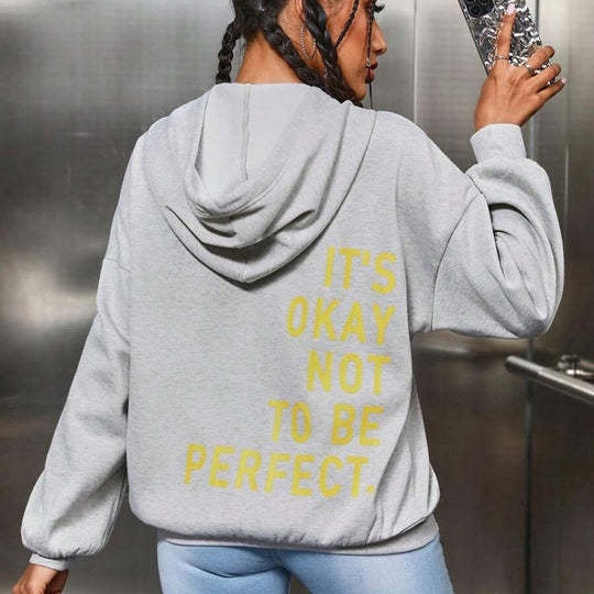 Damen Bedruckter Kapuzenpullover