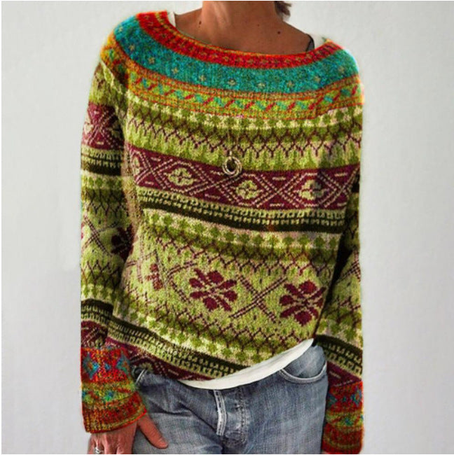 Stilvoller Damen Retro-Pullover für einen einzigartigen Look