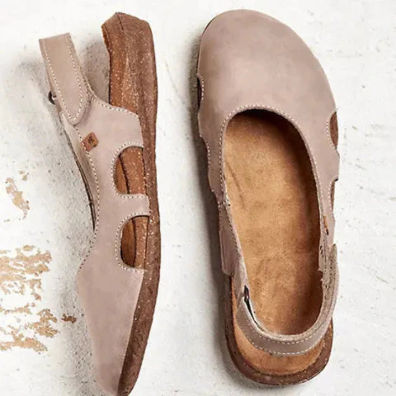 Komfortable Damen geschlossene Sandalen mit orthopädischer Unterstützung