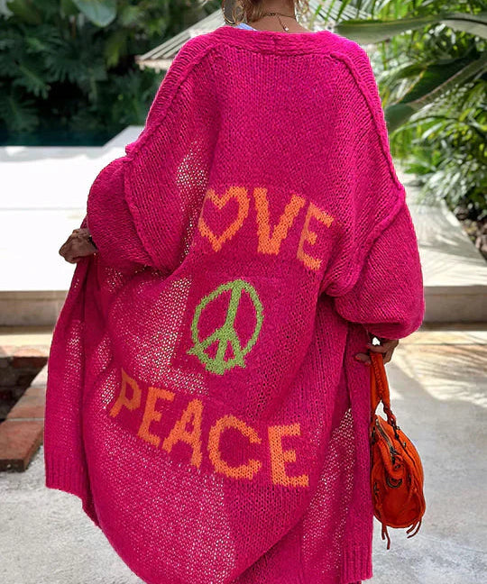 PEACE MODISCHE STRICKJACKE