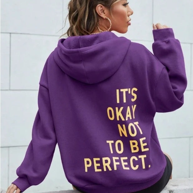 Damen Bedruckter Kapuzenpullover