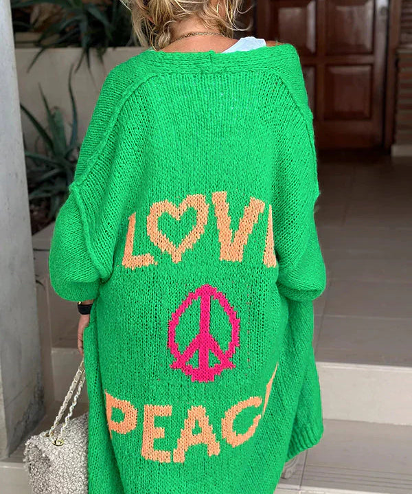 PEACE MODISCHE STRICKJACKE