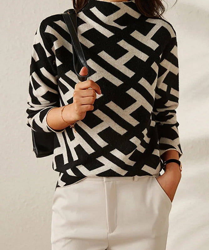Stilvoller geometrischer Pullover – Perfekt für einen modernen Look