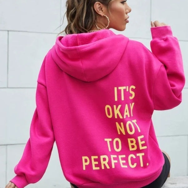 Damen Bedruckter Kapuzenpullover