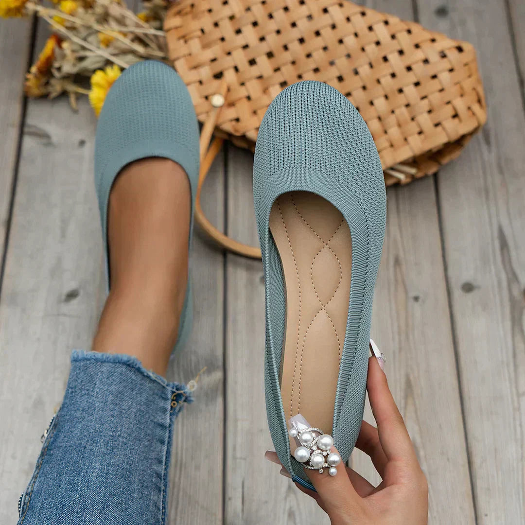 Damenturn-Schuh mit rundem Zehenbereich, rutschfeste Schuhe mit weicher Einlegesohle