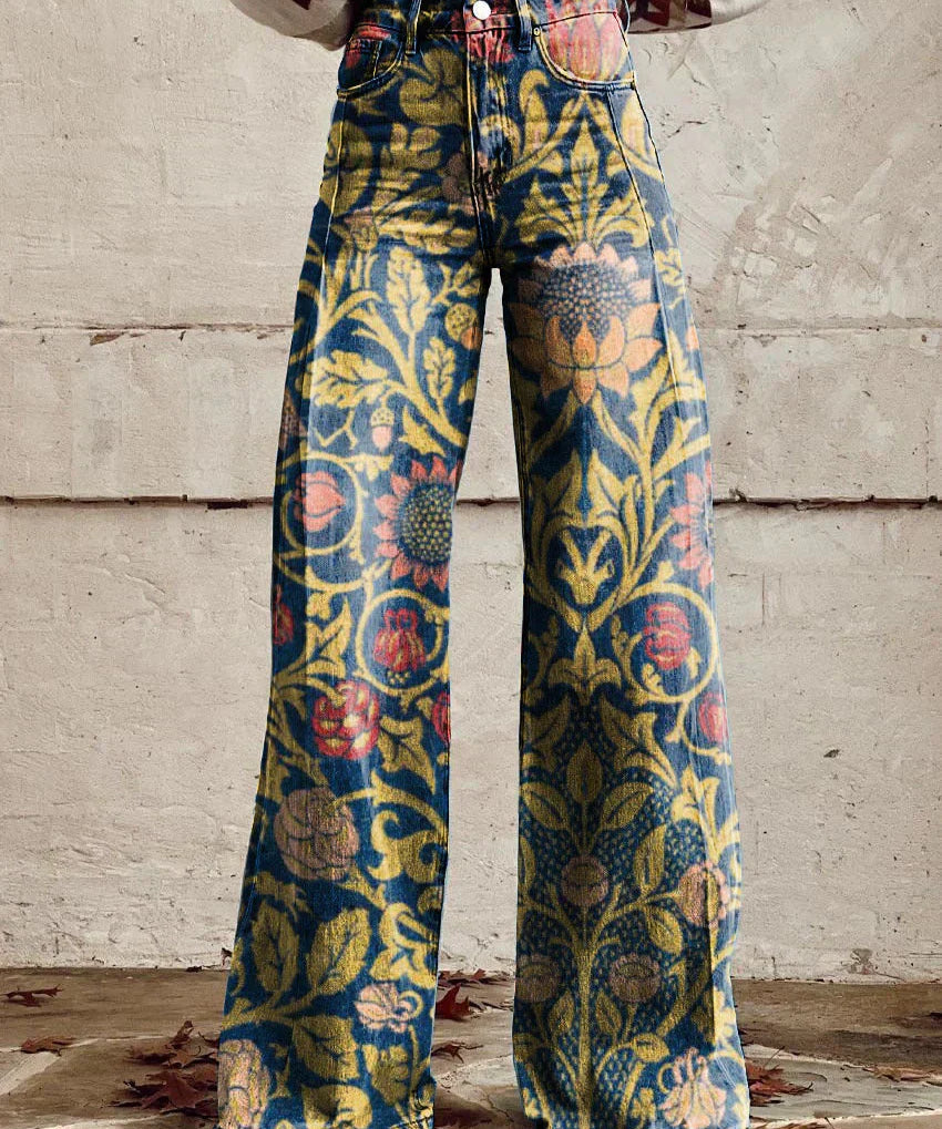 Damen Lange Denim Hose
