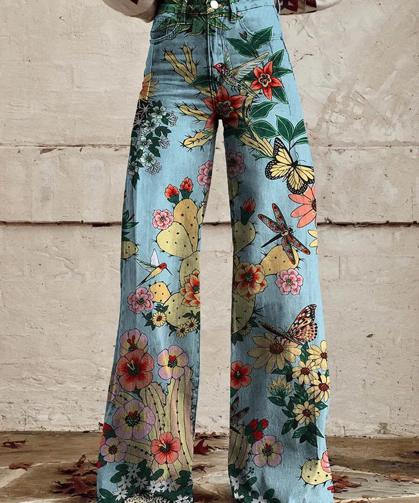 Damen Lange Denim Hose