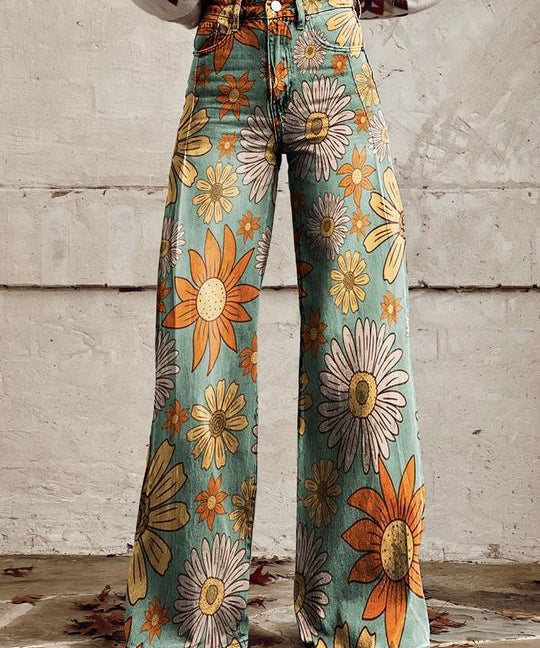 Damen Lange Denim Hose