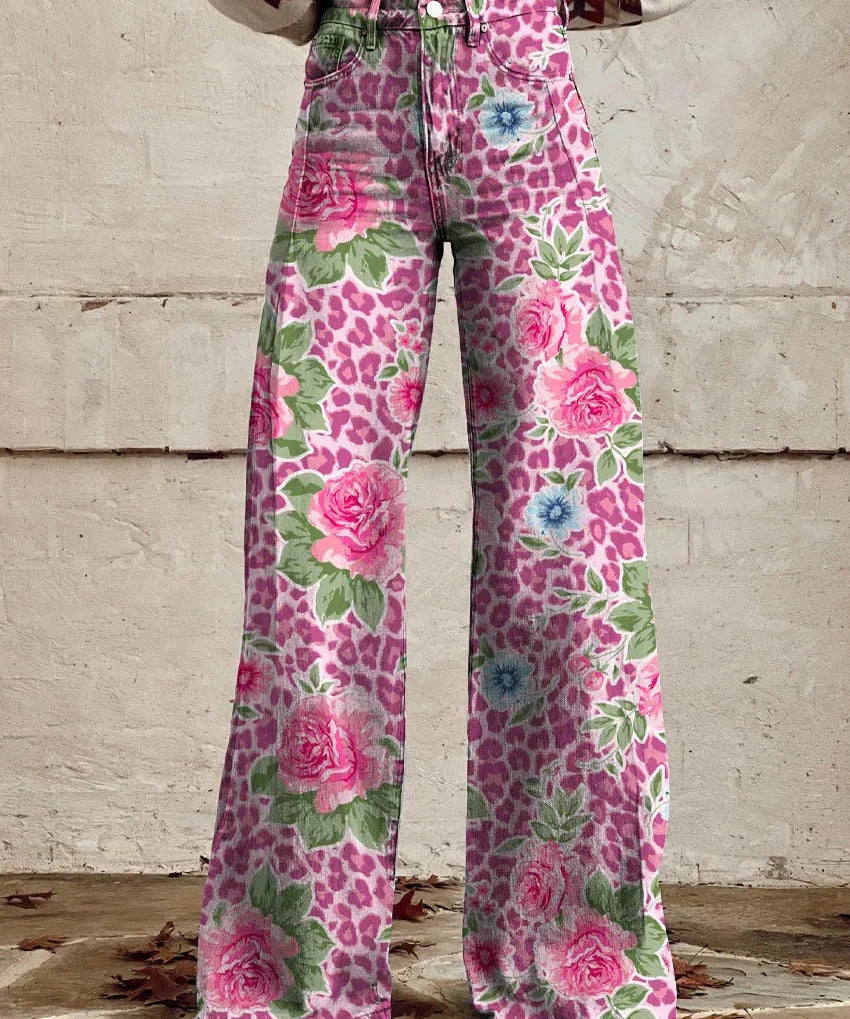 Damen Lange Denim Hose