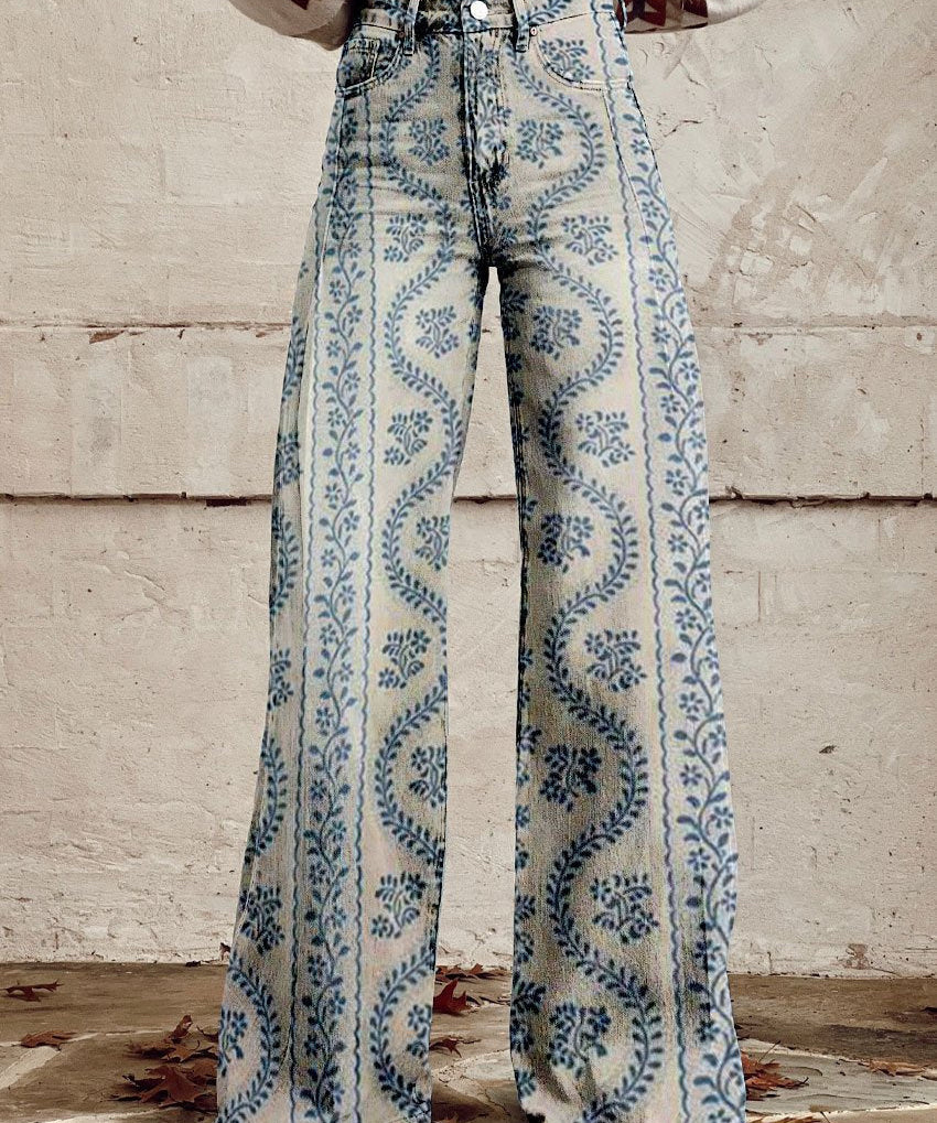 Damen Lange Denim Hose