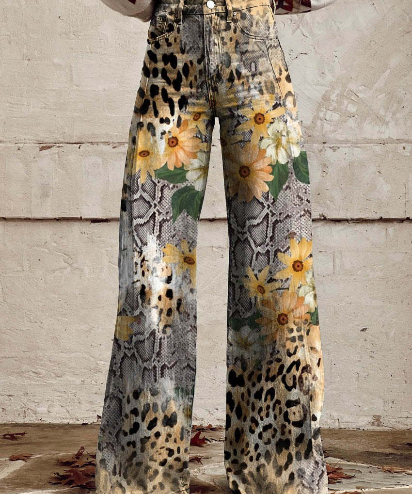 Damen Lange Denim Hose
