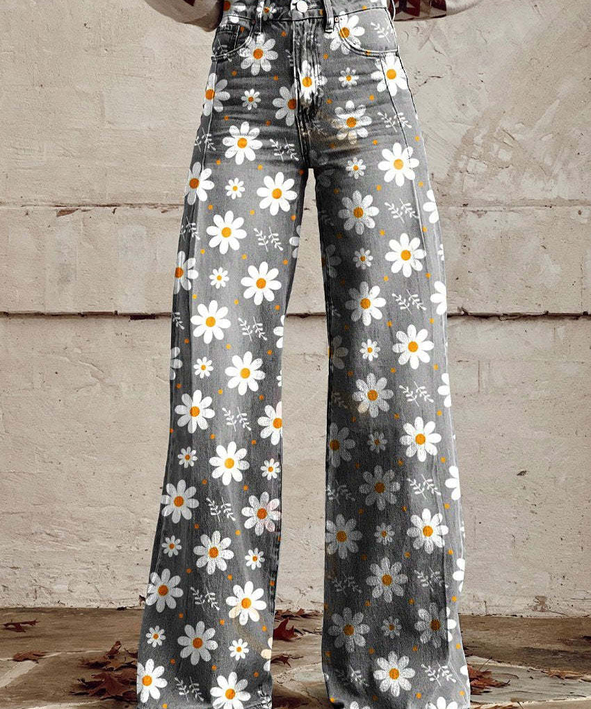 Damen Lange Denim Hose
