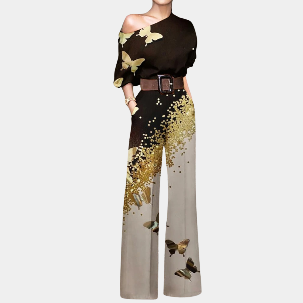 Stylischer Damen Overall im Schmetterlingsdesign