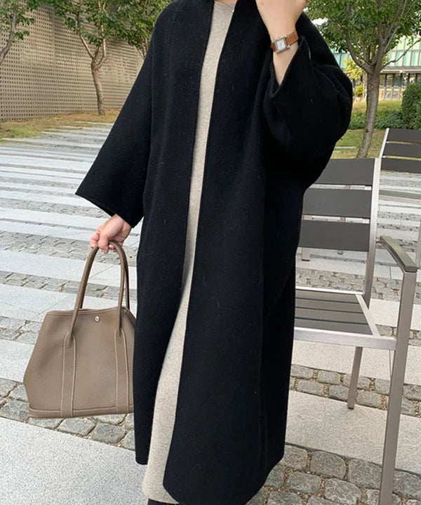 Stilvoller Langarm-Wollmantel für einen eleganten Look