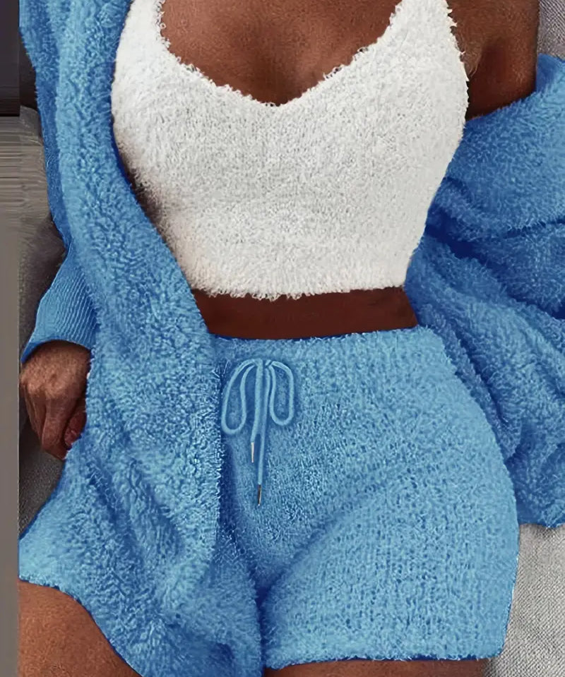 Bequeme und kuschelige Damen-Pyjama-Set in verschiedenen attraktiven Farben