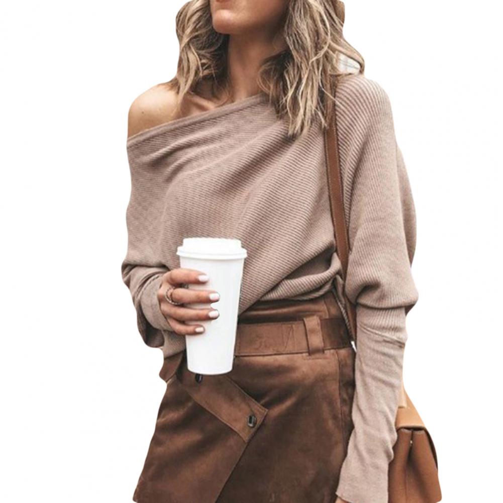 Stylischer Schulterfreier Pullover für einen trendigen Look