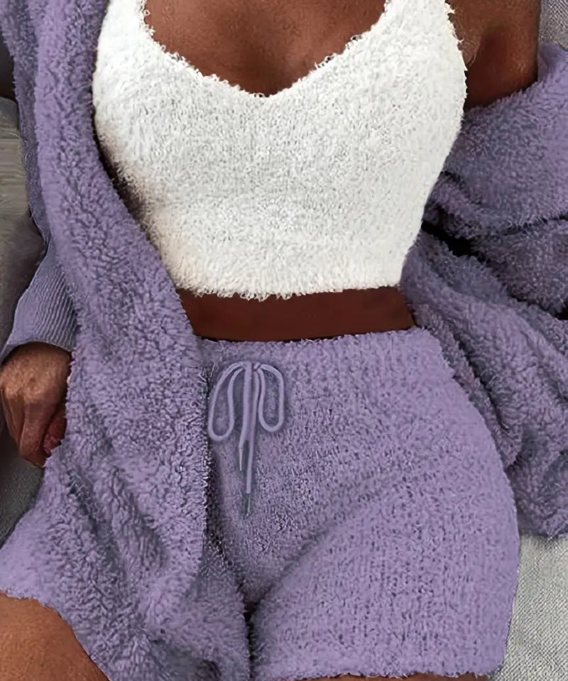 Bequeme und kuschelige Damen-Pyjama-Set in verschiedenen attraktiven Farben