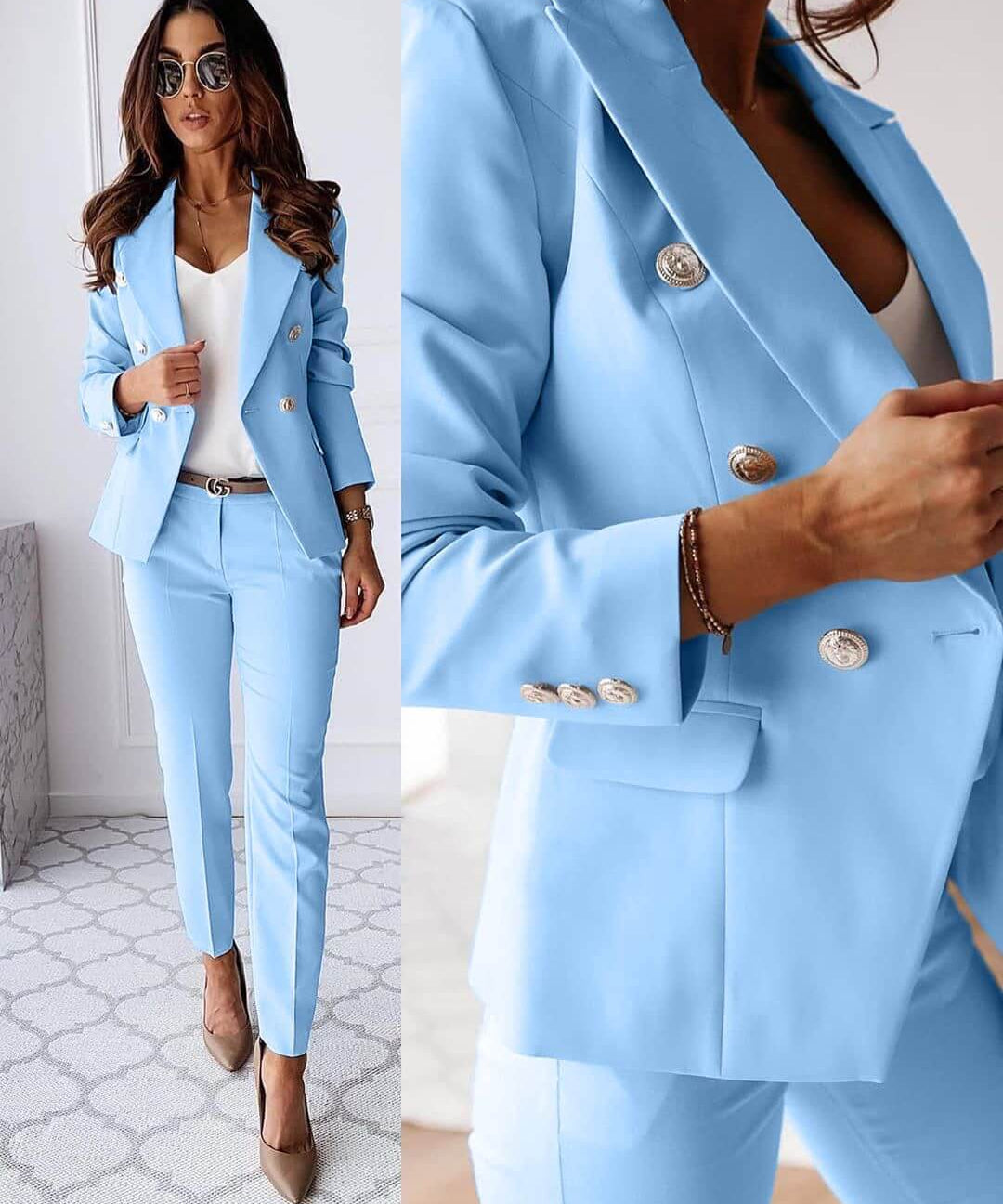 Eleganter Damen Business Hosenanzug - 2-teilig mit Blazer