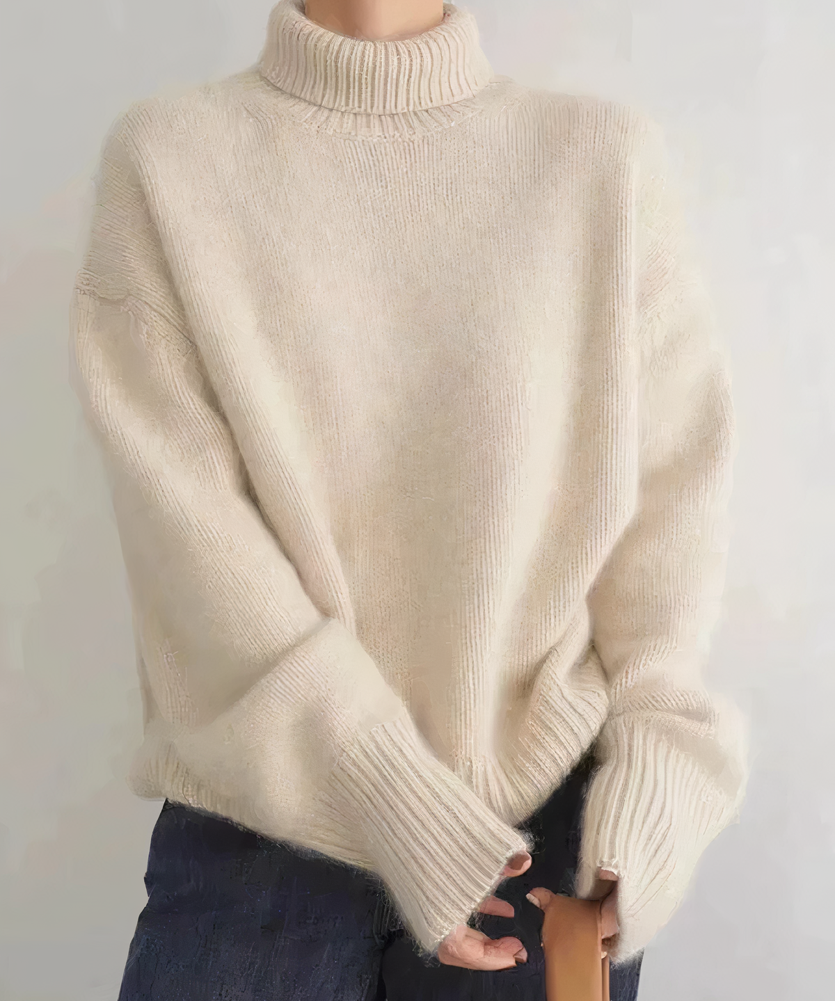Luxuriöser Damen-Kaschmir-Rollkragenpullover für zeitlose Eleganz