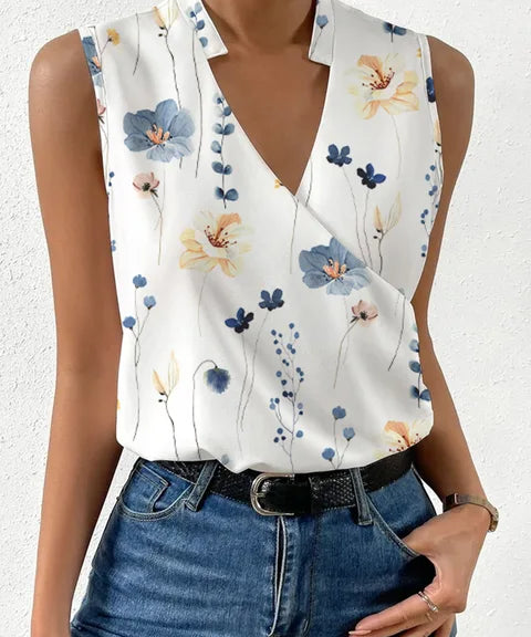 Lässiges Damen-Sommertop mit V-Ausschnitt für den perfekten Sommerlook