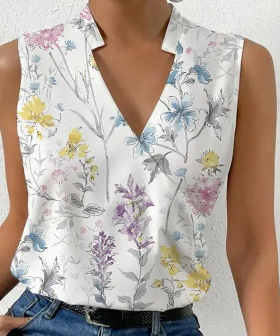 Lässiges Damen-Sommertop mit V-Ausschnitt für den perfekten Sommerlook