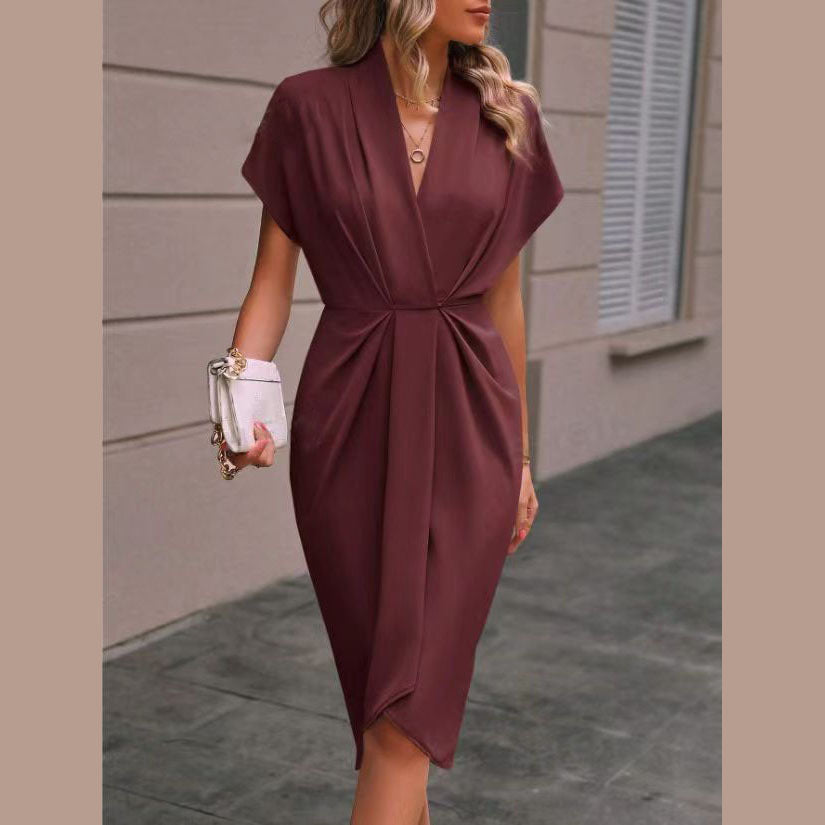 Elegantes Midikleid im Wickelstil für Damen