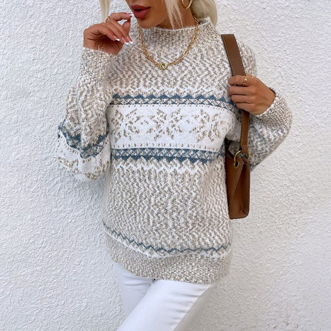 Nordischer Pullover mit weicher Textur für Frauen