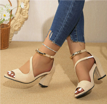 Elegante Sandalen Mit Offener Spitze Für Damen