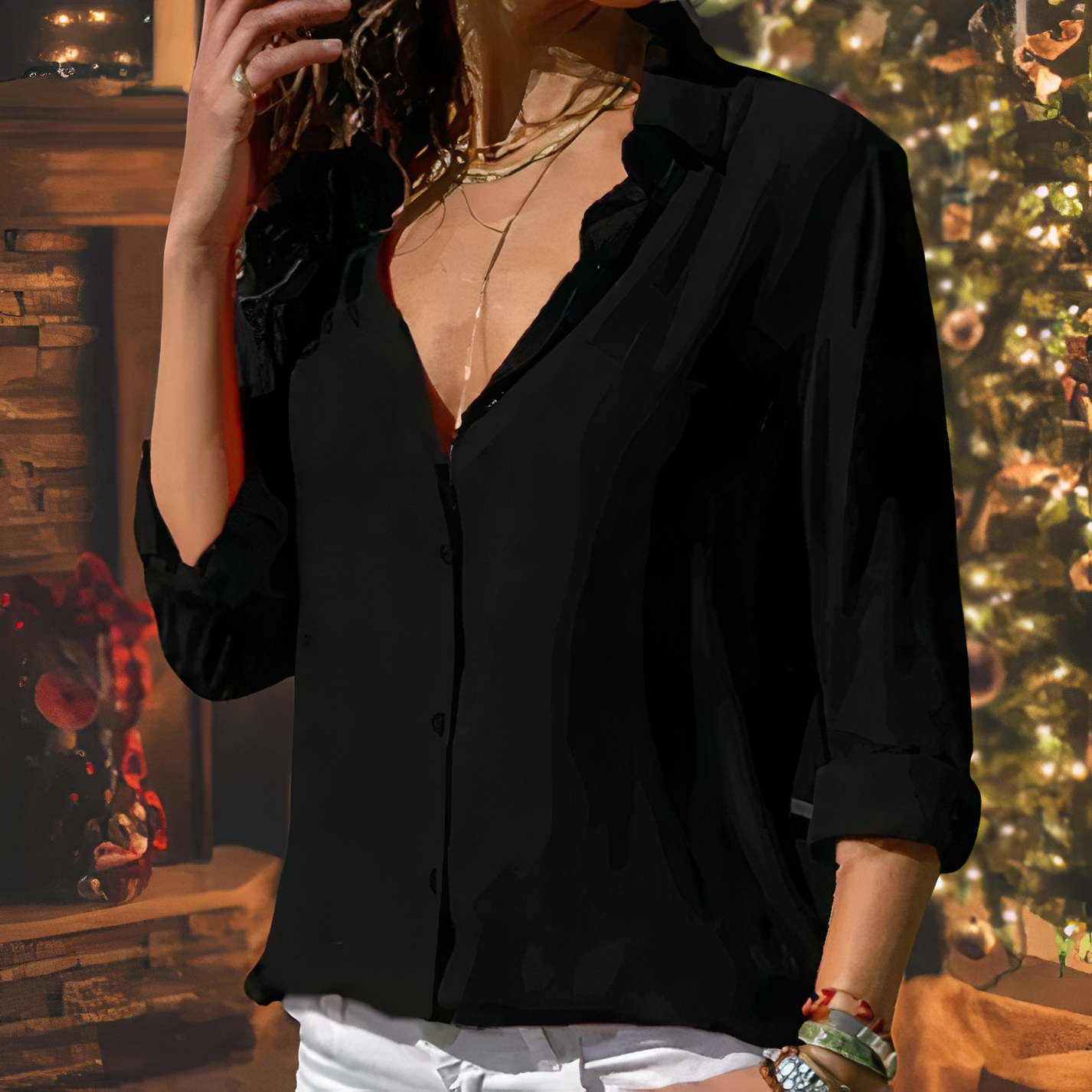 Chiffonbluse für Frauen