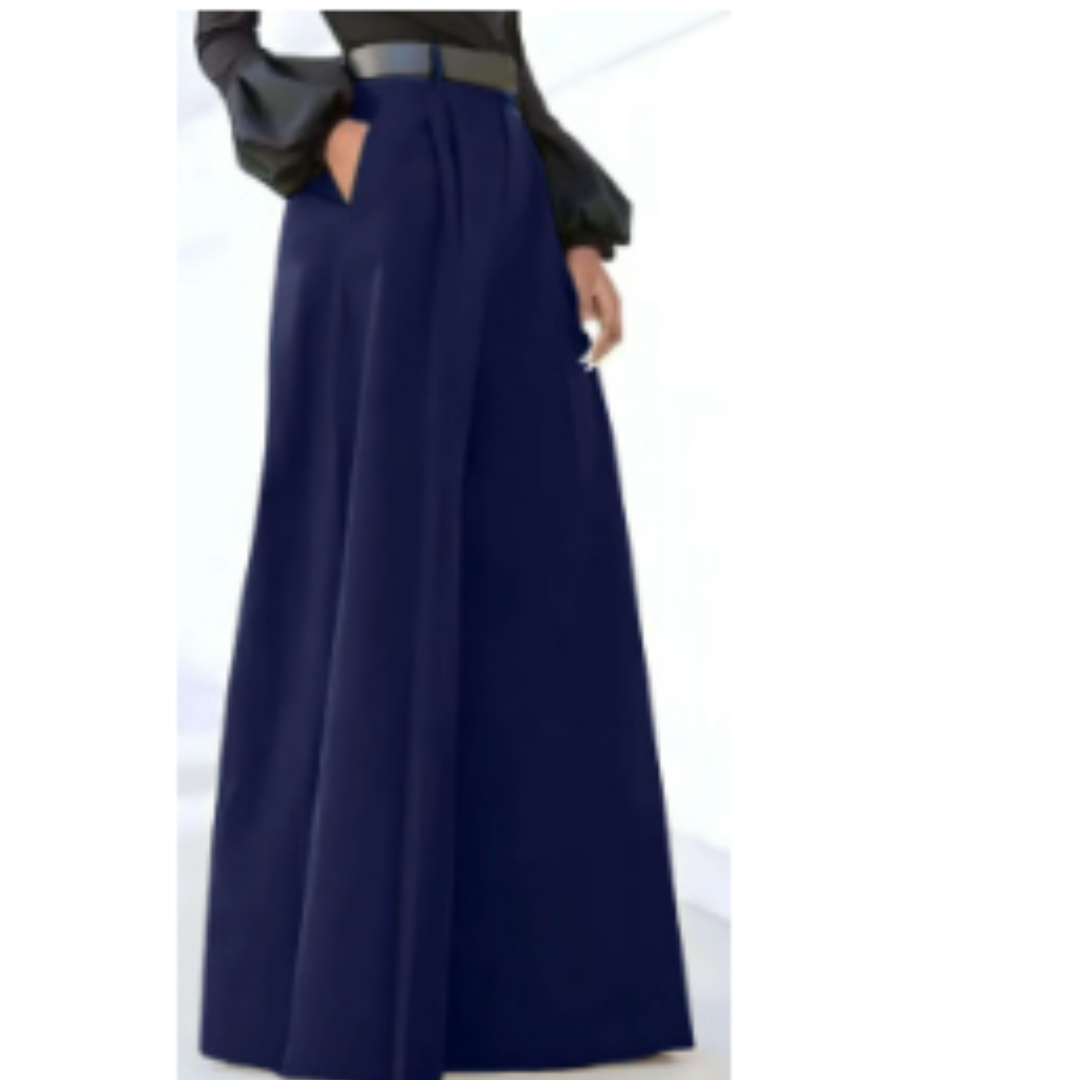 Solide Farbe Weites Bein Damen Hosen