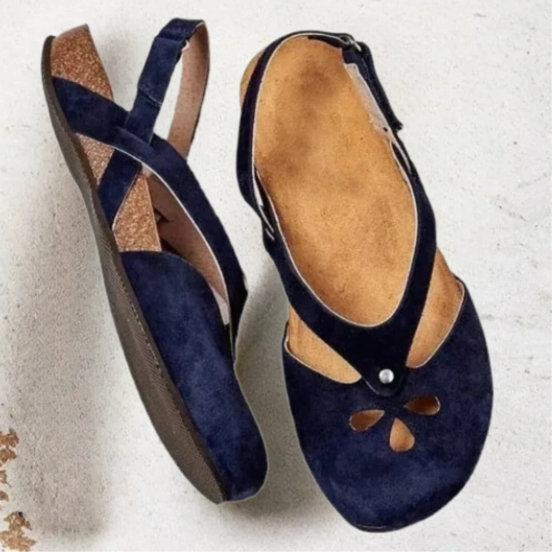 Damenthemen Orthopädische Kreuzriemen Geschlossene Zehen Slingback Sandalen