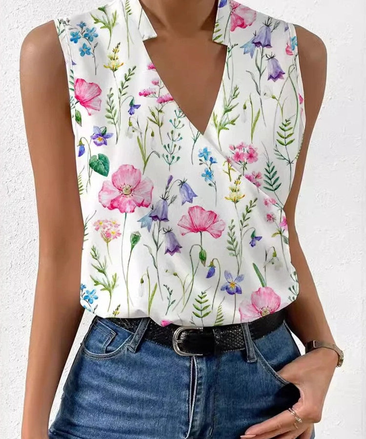 Lässiges Damen-Sommertop mit V-Ausschnitt für den perfekten Sommerlook