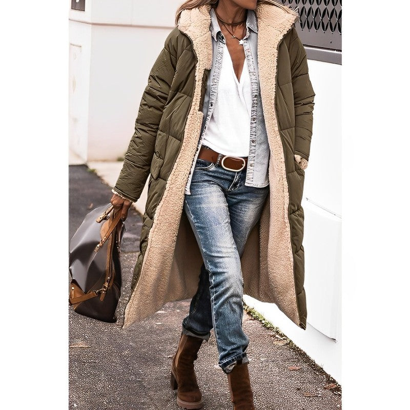 Langer bequemer Mantel für Frauen