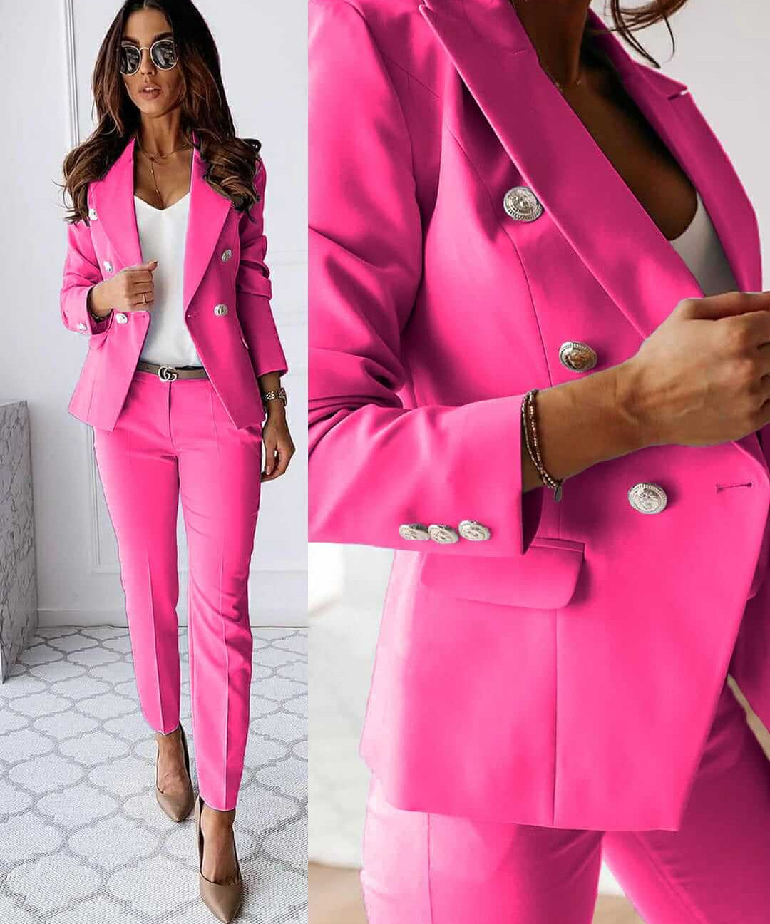 Eleganter Damen Business Hosenanzug - 2-teilig mit Blazer