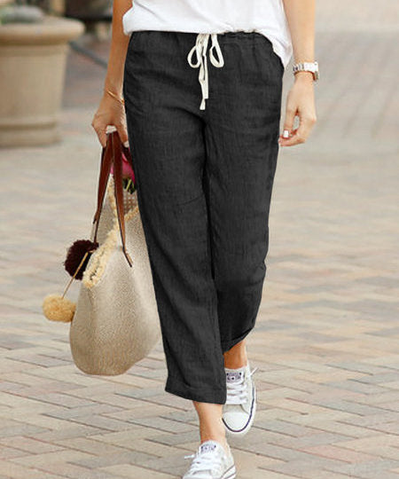 Damen Bequeme Leinenhosen