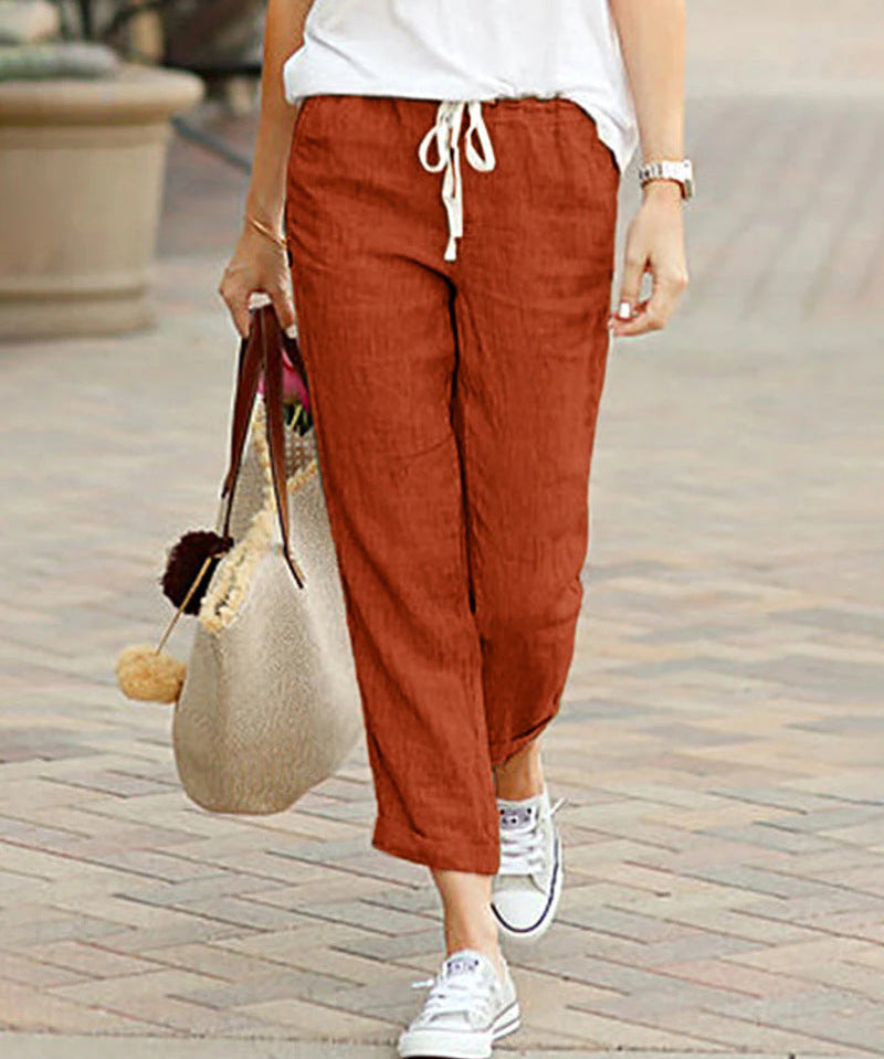 Damen Bequeme Leinenhosen