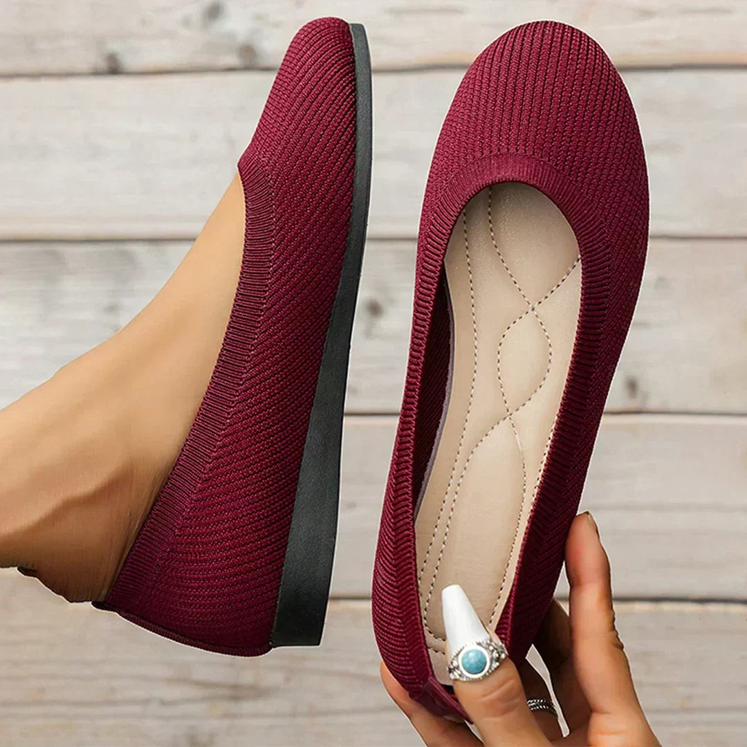 Damenturn-Schuh mit rundem Zehenbereich, rutschfeste Schuhe mit weicher Einlegesohle