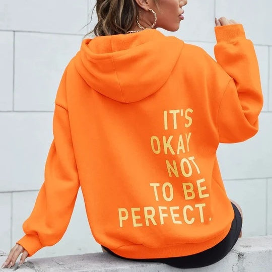 Damen Bedruckter Kapuzenpullover