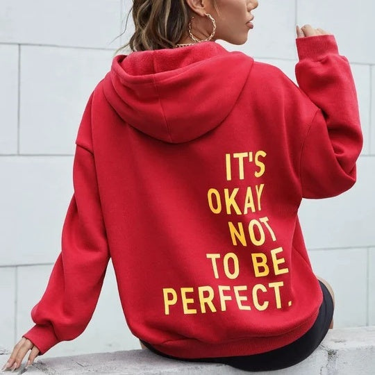 Damen Bedruckter Kapuzenpullover