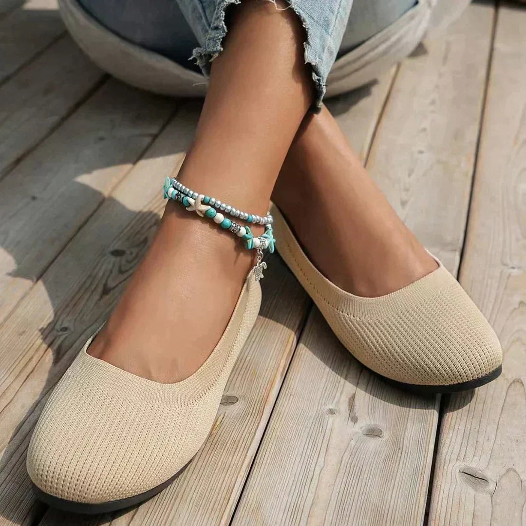 Damenturn-Schuh mit rundem Zehenbereich, rutschfeste Schuhe mit weicher Einlegesohle