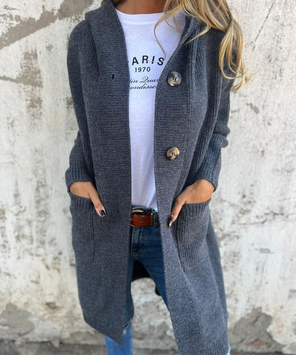 Stilvolle lange Strickjacke für einen eleganten Look