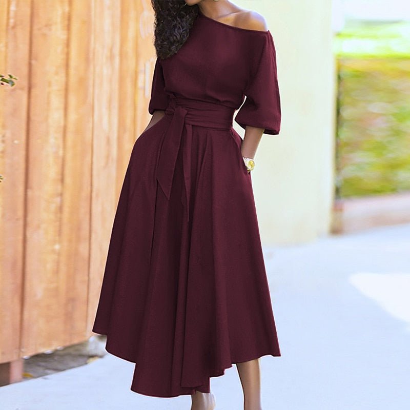 Linien-Kleid zum Binden